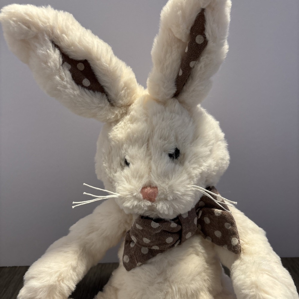 Ganz Cottonball Bunny Plush Rabbit‎ Stuffed Animal Polka Dot Easter HE 10299 EUC - Picture 2 of 7